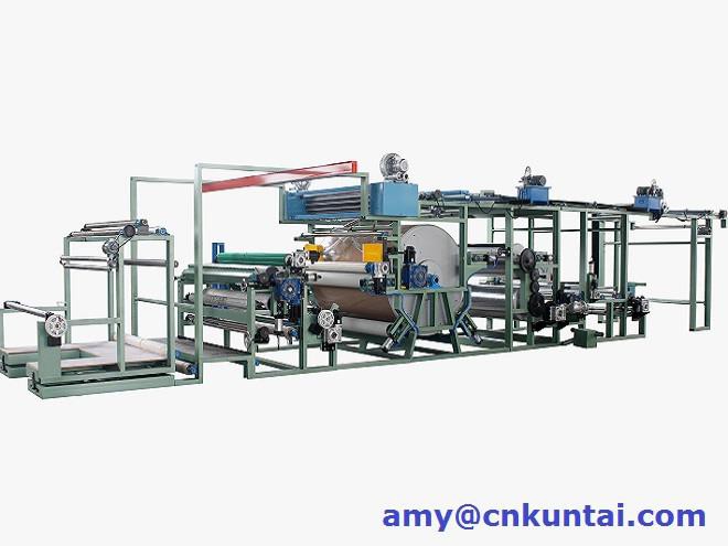 Máquina que lamina para textil