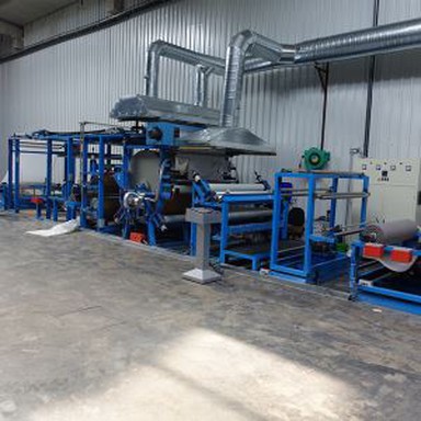 Tejido a máquina de la laminación de la película